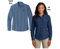 4I. Ladies' Long Sleeve Value Denim Shirt