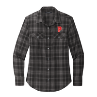 A9.  Ladies' Long Sleeve Ombre Plaid Shirt